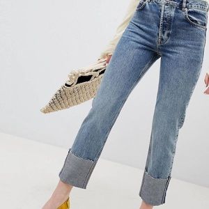 ASOS RELAXED CUFFED DENIM